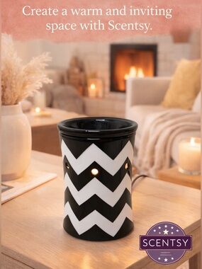 Black Chevron Scentsy Warmer - Discontinued
